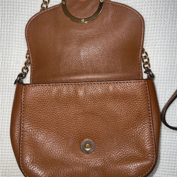 VINTAGE Michael Kors Fulton Camel Leather Mini Crossbody Gently Used Bag - Picture 4 of 5